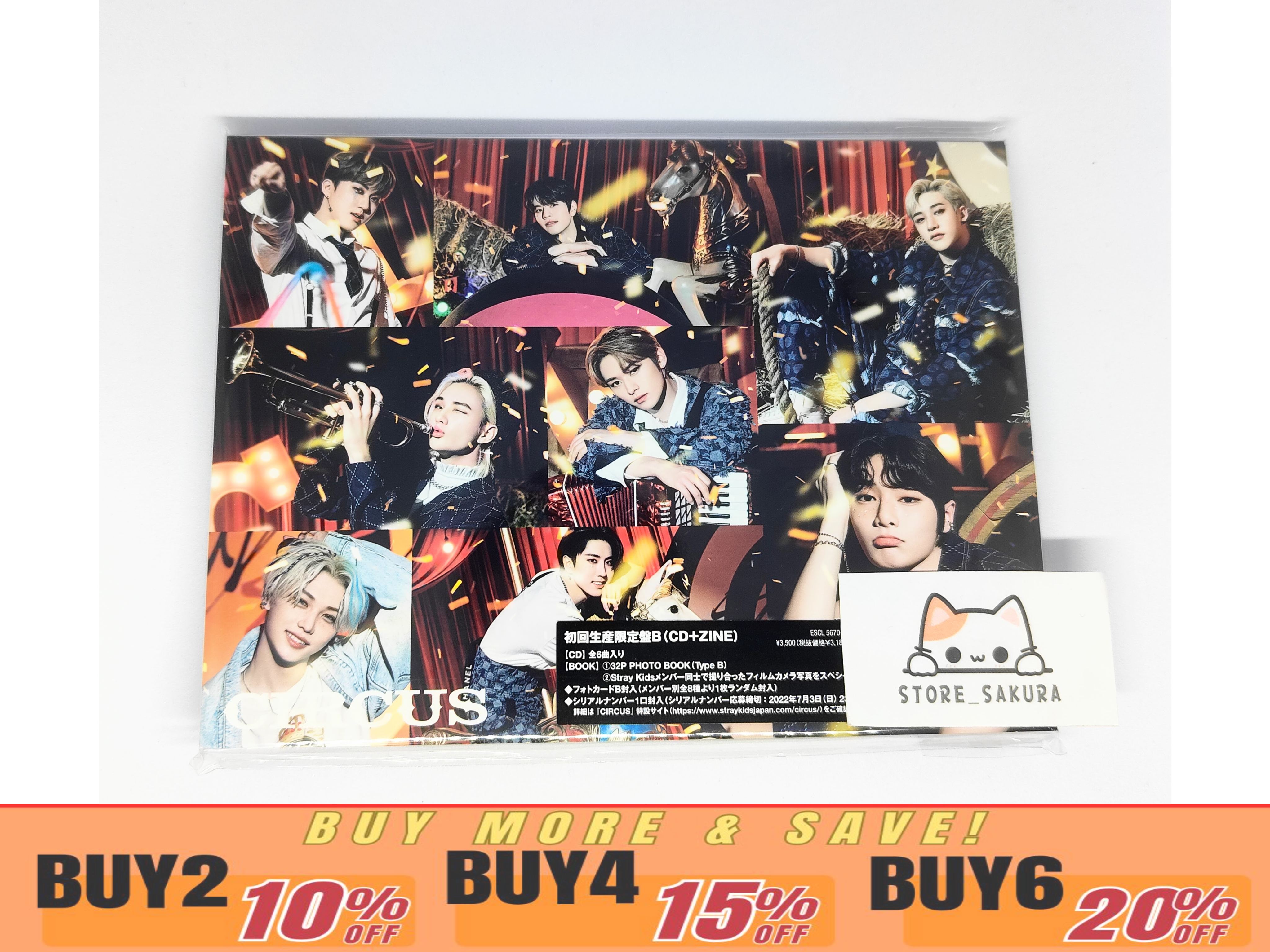 Stray Kids CIRCUS Limited Edition Type B  From Japan CD 6tracks Music