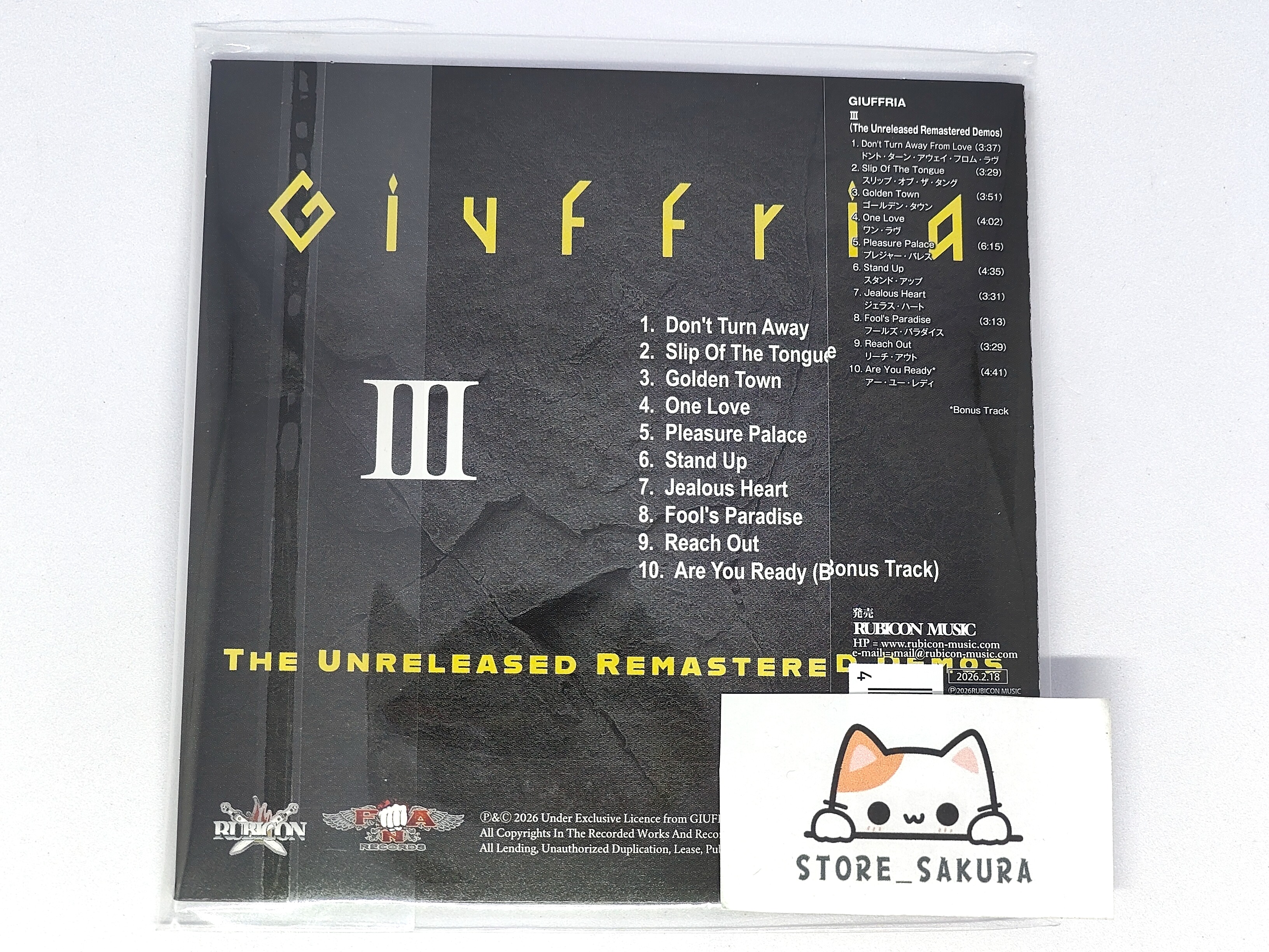 RICHE demo CDセット GIUFFRIA GIUFFRIA Ⅲ The Unreleased Remastered Demos w Bonus Track