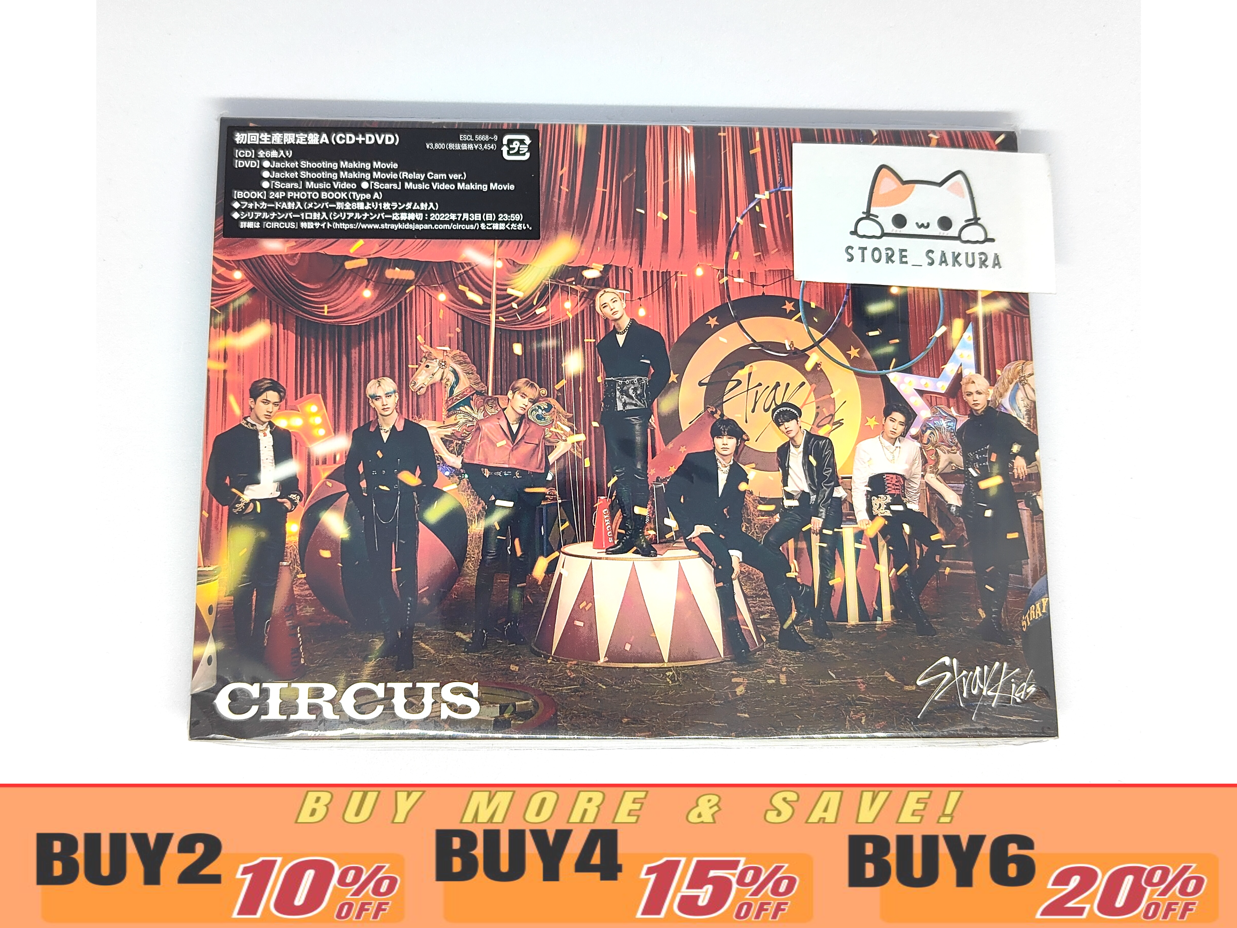 Stray Kids Circus-Version A From Japan CD + DVD 6tracks